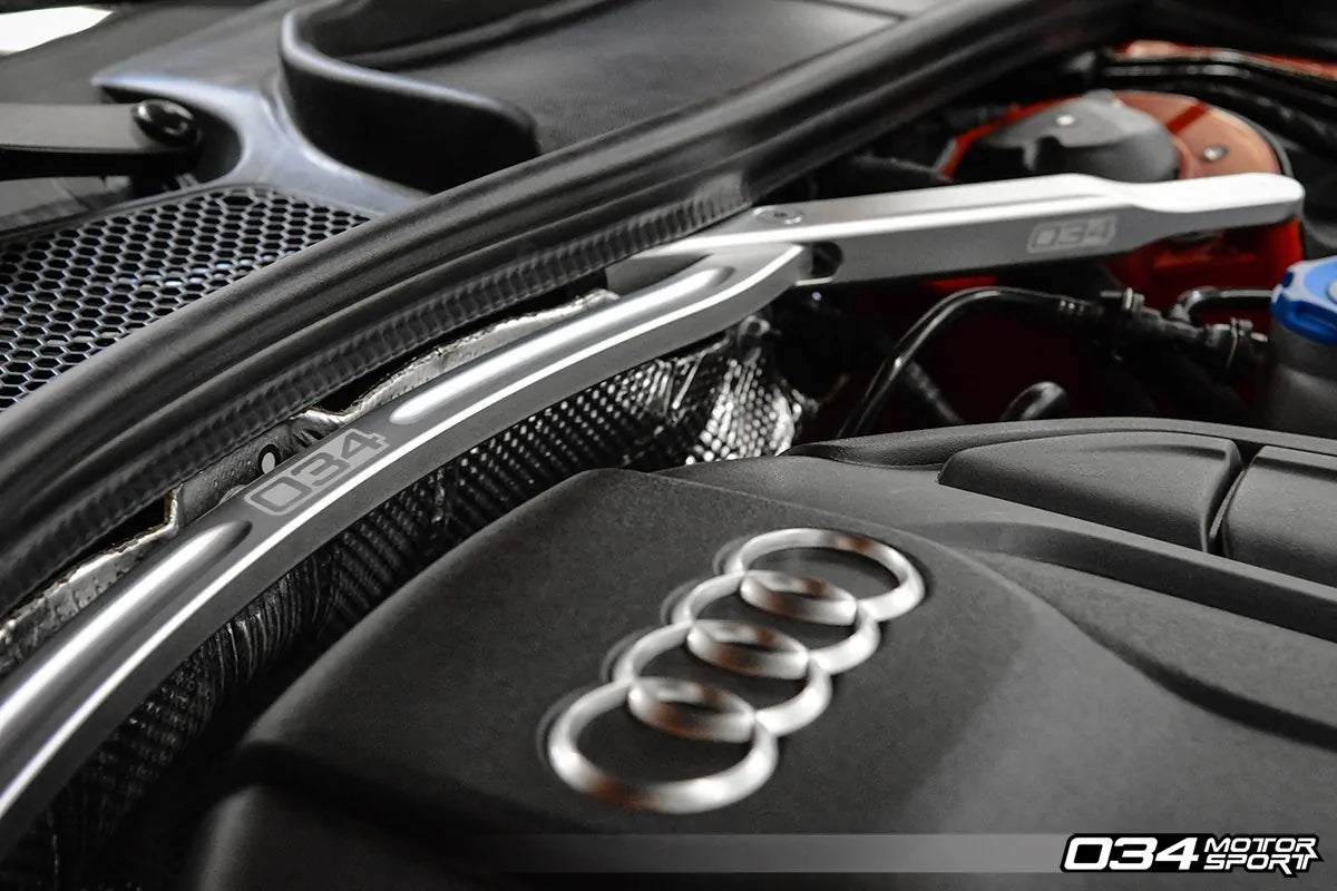 034Motorsport Front Strut Brace, B9/B9.5 Audi A4/S4, A5/S5/RS5, Allroad, Billet Aluminum